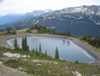 Hiking and rock-climbing in Whistler - Artificial lake in the mountains